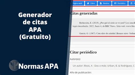 referencia en apa online|Normas APA: Generador Automático de Bibliografía